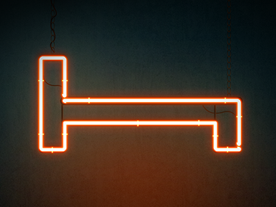 Let's Forget Tomorrow logo neon splash screen