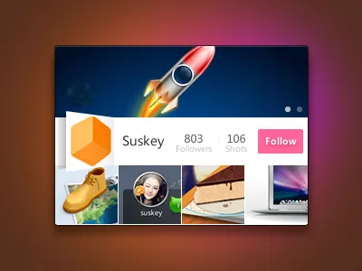 Dribbble In dribbble mini ui widget