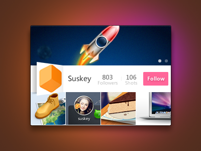 Dribbble In dribbble mini ui widget