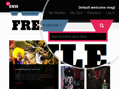 Search box design ecommerce magento templates themes web