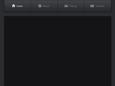 Nav clean grey icons navigation simple web
