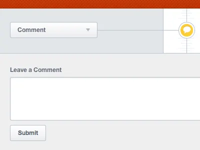 Crushpath Post Composer button comment composer crushpath drop down field form icon menu post