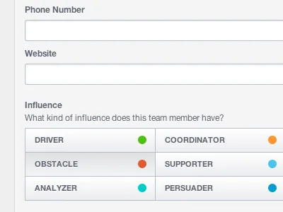 Crushpath Radio Buttons active button crushpath fields form label radio select