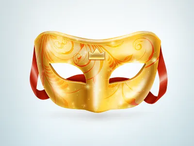 Mask carnival gold mask