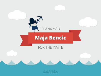 Thank you, Maja Bencic animation character design dribbble gif illustration invitation simple thanks