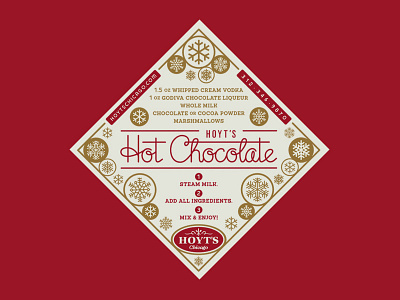 Hoyt's Tavern Coasters v2 coaster cocktail hot chocolate script tavern winter