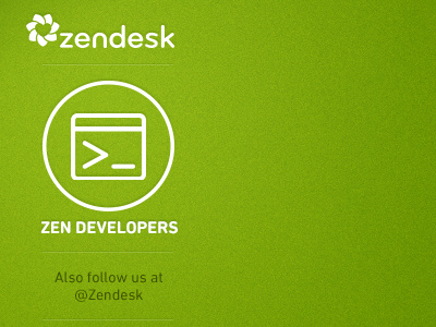 Zen Developers Twitter background background developers green icon twitter zendesk