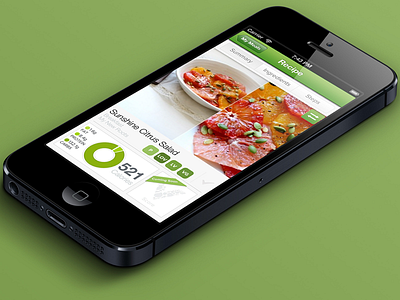 Venio Recipe Summary design graphic health ios iphone meal mealplan ui ux