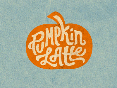 Pumkin Latte coffee handwritten latte logotype pumpkin typography