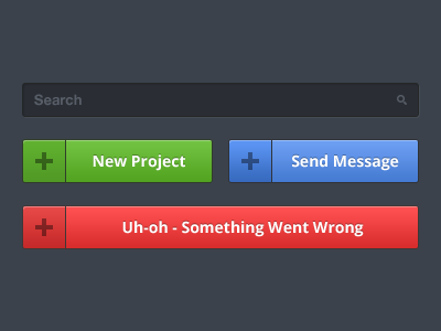 Searching, Buttons 'n' stuff blue button green icon input red search