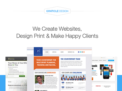Graticle Landing Page blue landing page sales page website white