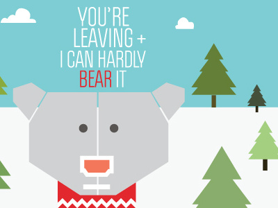 Bear It bear goodbye card holiday