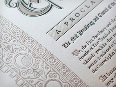 Letterpress Print family letterpress print proclamation