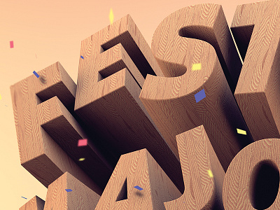 Festa Major '12 3d cinema4d margraphics poster typography