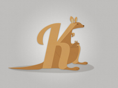 Kangaroo design illustration illustrator kangaroo letter logo london photoshop type typography