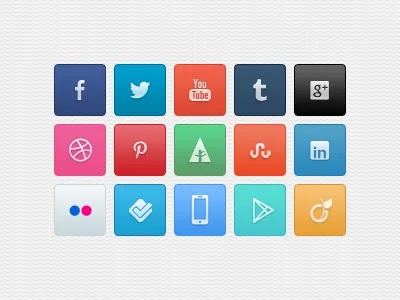 [PSD] Social icon app store apple dribbble facebook flickr forrst foursquare free google google play google plus icon linkedin pinterest psd social social icon stumbleupon tumblr twitter viadeo youtube