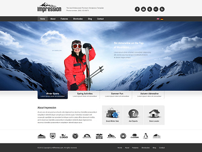 First Impression with WP! aitthemes autumn fullscreen health sport spring summer template theme unique website white winter wordpress