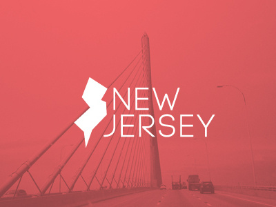 Branding 50 States: New Jersey brand branding coast east identity jersey logo new overlay red retro salmon state vintage white