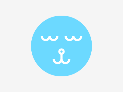 Sea Lion anchor circle eyes face icon lion logo mark nose sea sea lion snout water waves