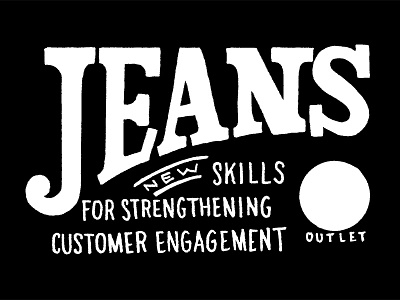 Jeans Tag design illustration lettering