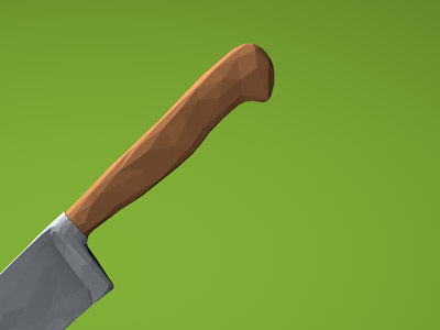 Knife 3d knife low poly