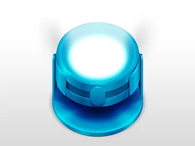 Spotlight blue glow metal metallic signal spotlight