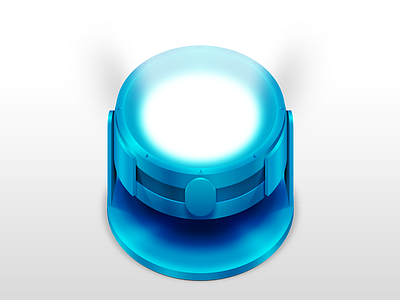 Spotlight blue glow metal metallic signal spotlight