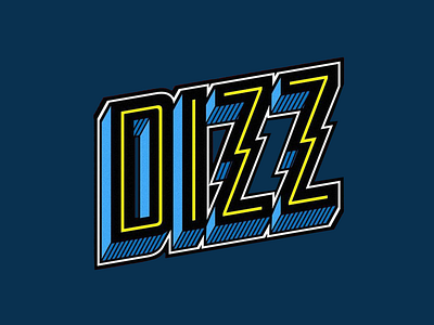 DIZZ- Bold Typography Illustration art art design artwork blue bold typography colorful colors creative creativeness creativity dark blue design dizz illustrated illustration insparation inspired thunderstrike typo typography