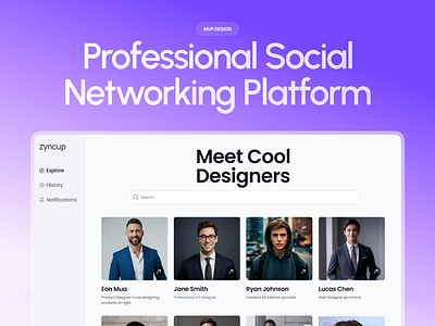 MVP Design for a Professional Social Networking Platform platform design product design ui uiux ux web app design