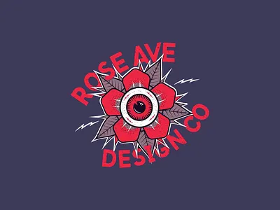 Eye Flower Rose Ave Illustration art art design artwork color match creative creativeness creativity dark blue design eyeball flower illustrated illustration inspire inspired leaves rebelious vibe red red eyeball rose ave