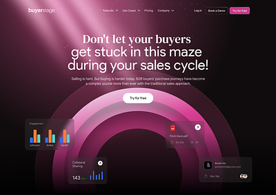 Dark website for SaaS software dark website visual design website design