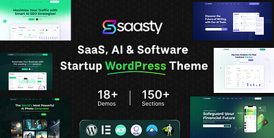 Saasty – SaaS, AI & Software Startup wordpress theme with RTL Re rtl supports wordpress template