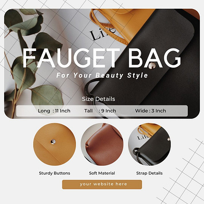 Fashionable Bag Ads | Banner Ads | Social Media -Promotional ads best design branding creative design design flyer flyer design flyer template graphic design illustration ui