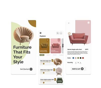 Decora-Furniture-app app design figma ui uidesign