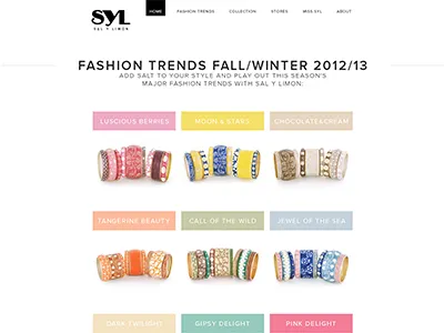 jewelry website interface jewelry onepager screendesign website