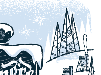 Holiday Card holiday sign snow texture tree