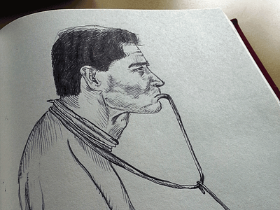 губу раскатал caricature character illustration ink pen sketch sketchbook