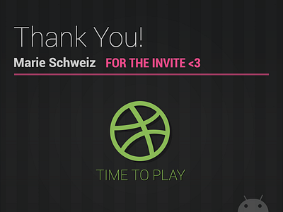 Thanks for the invite ball debut dribbble first shot invite thank you thanks