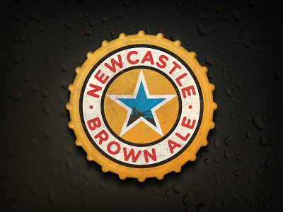 Newcastle Bottle Cap beer bottle cap bottlecap brown ale fun illustration newcastle