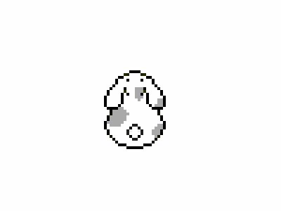 Run Rabbit Run! 8 bit animated gif animation bunny rabbit