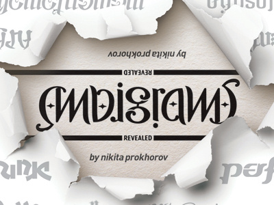 Book title & cover ambigram ambigrams revealed book cover book title custom typography hand drawn hand lettering illustrative