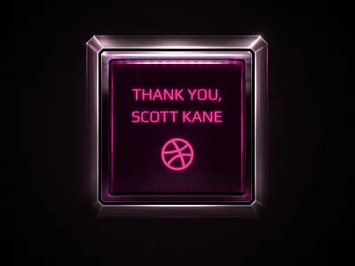 Thank you, Scott Kane debut dribbble frame metal screen thank you
