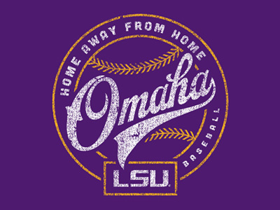 LSU Baseball baseball distressed lsu typography vintage