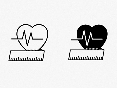 Health and fitness black branding ecg fitness health heart icon logo personal training white