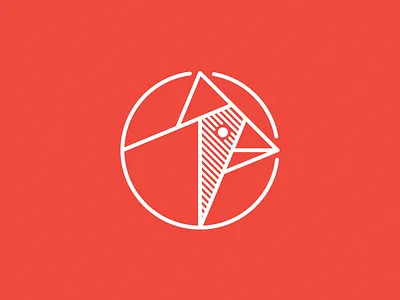 Cardinal Mark cardinal circle line logo mark outline red stamp stripe stroke vintage white