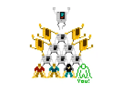 Retro Pyramid 8bit kickstarter pixels retro game crunch