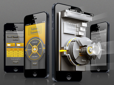 Explosive engineering application design iphone mobile ui