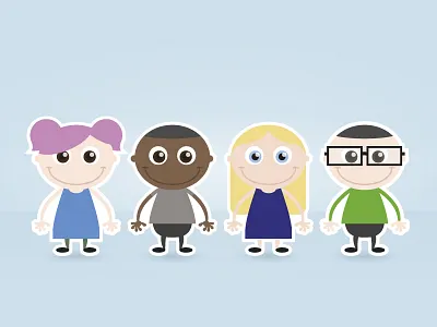 Figures for a milk carton carton characters children figures kids milk school