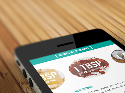 [Mug Cakes] - Recipe App app application cake design ebook interface layout minimal recipe smartphone ui