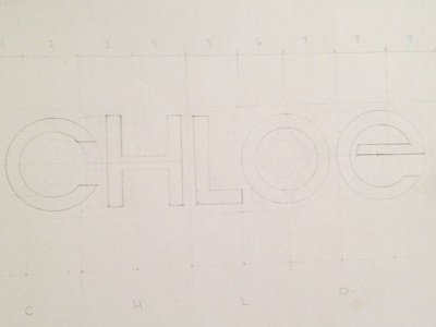 Refined sketch for Chloe doodle hand drawn lettering sketch typography